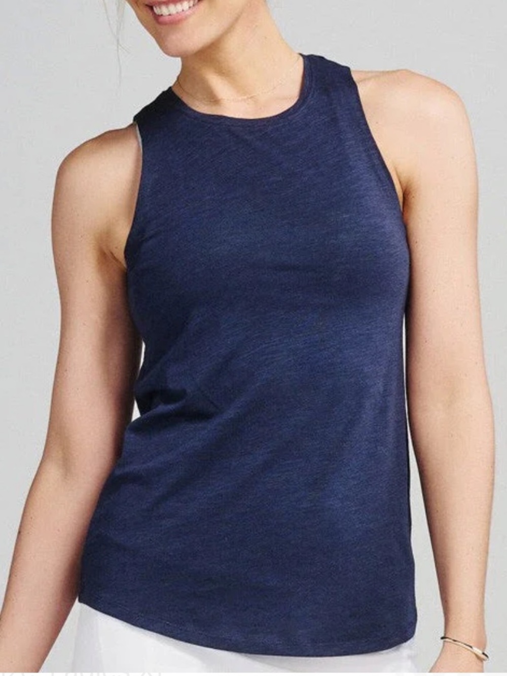 Tasc Performance Heathered Navy Blue Nola Tank 2.0 NWT Size XL